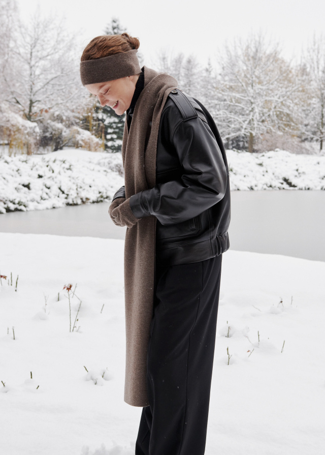 Пов'язка з кашеміру та вовни мериноса, кавова