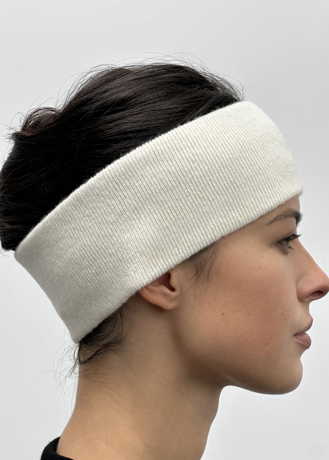 Пов'язка з кашеміру та вовни мериноса, молочна