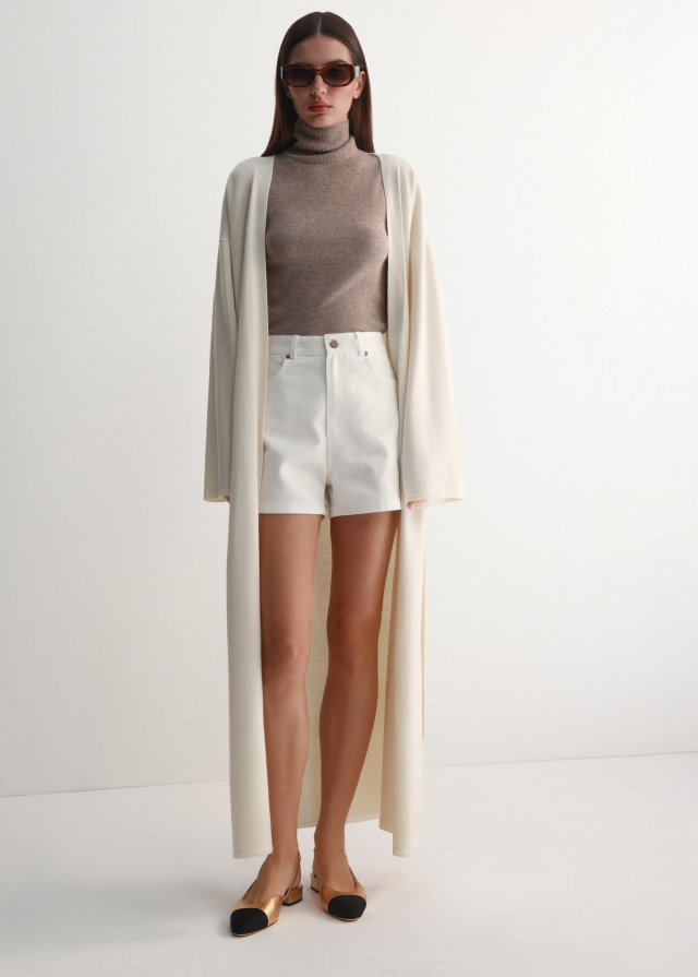 Кардиган Noel максі, молочного кольору