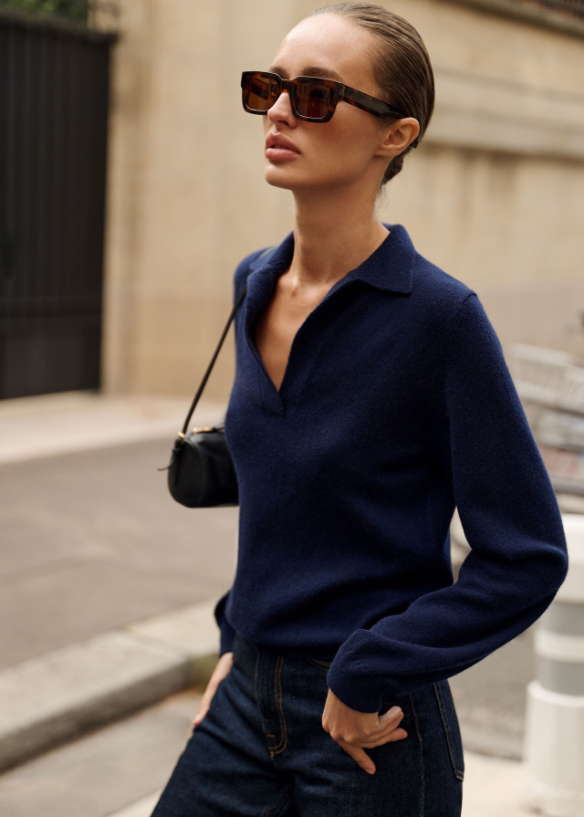 Polo-shirt, navy-blue colour