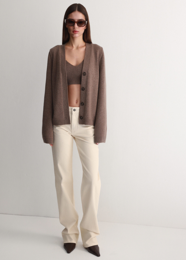 Кардиган Ether, кавового кольору